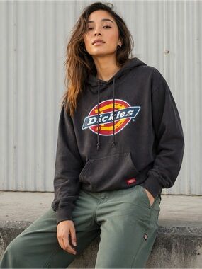 Dickies Black Pullover Hoodie Sweater - Womens xs/s - youth girls medium